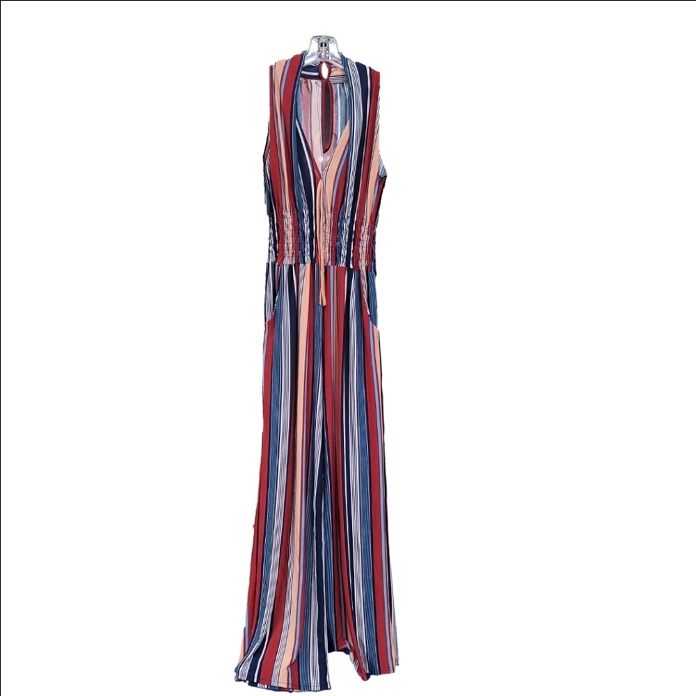 NWT GM Sleeveless Striped Jumpsuit